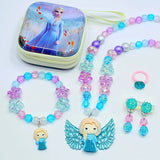 Frozen Aisha Necklace Set Children Anime Aisha Princess Pendant Necklace