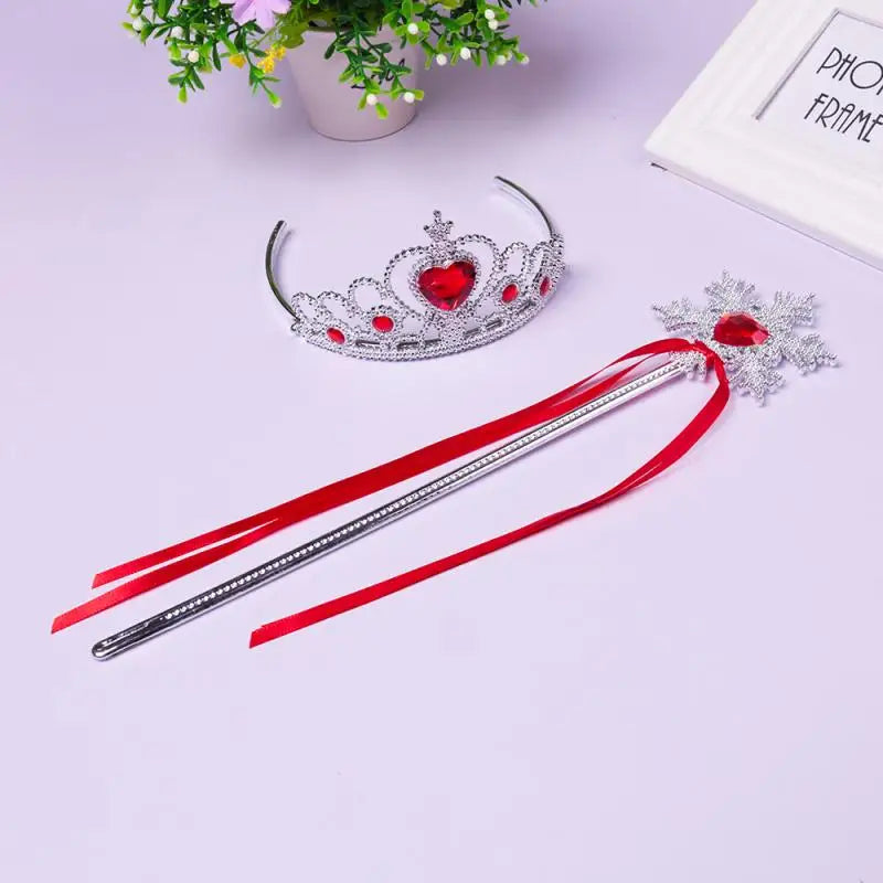 Frozen Princess Tiara Crown Set Party Accessories Children's Dress Up Headdress