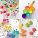Fruit Candy Jewelry Silicone Resin Mold Metal Frame Kit Pendant Earrings DIY