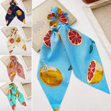 Fruit Cartoon Style Hair Ring Girl Square Scarf Headband