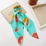 Fruit Cartoon Style Hair Ring Girl Square Scarf Headband