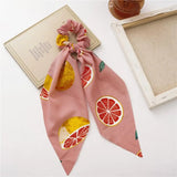 Fruit Cartoon Style Hair Ring Girl Square Scarf Headband