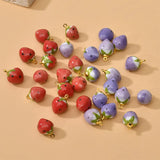 Strawberry Ceramic Pendant Beads for DIY Jewelry Making