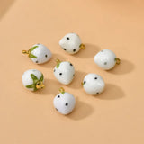 Strawberry Ceramic Pendant Beads for DIY Jewelry Making
