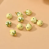 Strawberry Ceramic Pendant Beads for DIY Jewelry Making