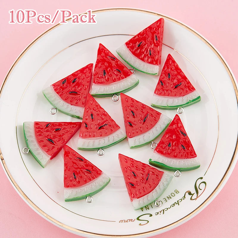 Watermelon Resin Charms For Jewelry DIY