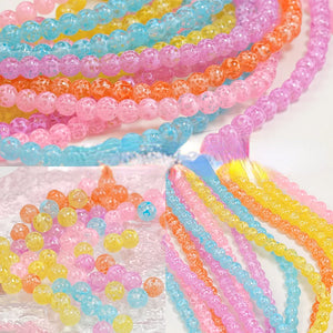 Fruit-Flavored Soda Bubble Glass Beads DIY Bracelet Material
