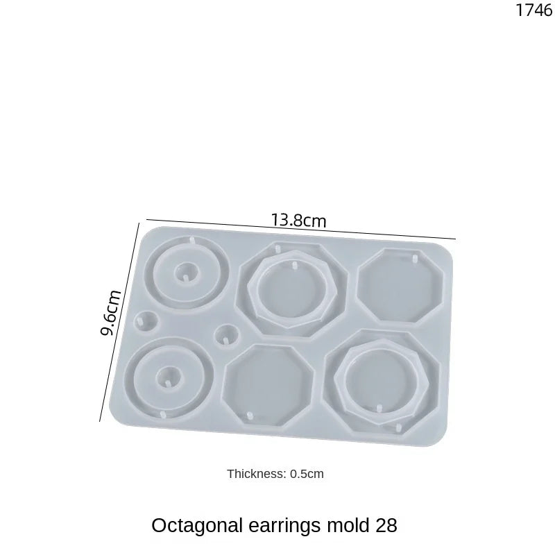 Heart-shaped Round Silicone Mold for Epoxy Resin