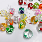 Fruit series glass beads cherry blossom butterfly DIY bracelet material