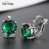 Cubic Zirconia Clip Earrings CZ Crystal Female Wedding