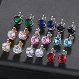 Cubic Zirconia Clip Earrings CZ Crystal Female Wedding