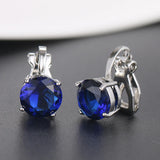 Cubic Zirconia Clip Earrings CZ Crystal Female Wedding