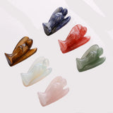 1pc Peace Angel Figurine Crystal Guardian Stone Ornament for Jewelry Making
