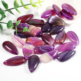 Purple Strip Agates Necklace Charms for DIY Jewelry Making