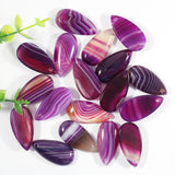 Purple Strip Agates Necklace Charms for DIY Jewelry Making