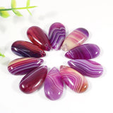 Purple Strip Agates Necklace Charms for DIY Jewelry Making