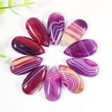 Purple Strip Agates Necklace Charms for DIY Jewelry Making
