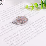 Pink Crystal Quartz Tree Of Life Necklace Pendant for Jewelry Making