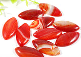 Red Stripe Agate Oval Cabochons 20*40mm 10pcs