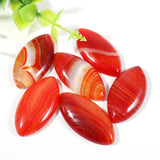 Red Stripe Agate Oval Cabochons 20*40mm 10pcs
