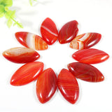 Red Stripe Agate Oval Cabochons 20*40mm 10pcs