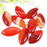 Red Stripe Agate Oval Cabochons 20*40mm 10pcs