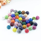 Fuchsia Hot Pink Clay Disco Ball Beads 8mm - 100pcs