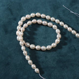 7mm Short Fat Natural Freshwater Pearls DIY Earring Beads