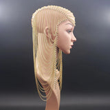 Aluminum Chain Multilayer Punk Rock Head Chain Hair Jewelry Women Party Wedding