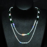 Crystal Zircon Diamonds Layered Necklaces for Women