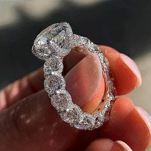 Sparkling CZ Ring for Women Micro Pave Wedding Jewelry