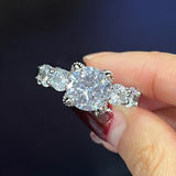 Sparkling CZ Ring for Women Micro Pave Wedding Jewelry