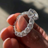 Sparkling CZ Ring for Women Micro Pave Wedding Jewelry