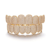 CZ Stones Teeth Grillz Caps Iced Out Micro Pave Grills