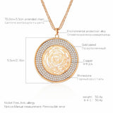 Clear Crystal Round Necklaces Hollow Sweater Necklace Women Statement Jewelry