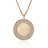 Clear Crystal Round Necklaces Hollow Sweater Necklace Women Statement Jewelry