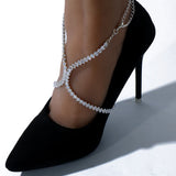 CZ High Heel Anklet Sandals Jewelry for Women