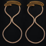 CZ High Heel Anklet Sandals Jewelry for Women