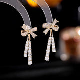 Diamond 925 Silver Zircon Drop Earrings for Woman Girls Wedding Party
