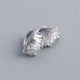 Diamond Zircon Hoop Earrings Sterling Silver 925 for Women