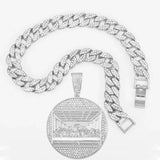 Drilling Last Supper Pendant Necklace Iced Out Cuban Link Men's Jewelry