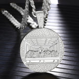 Drilling Last Supper Pendant Necklace Iced Out Cuban Link Men's Jewelry