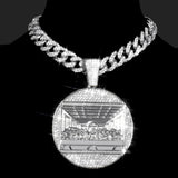 Drilling Last Supper Pendant Necklace Iced Out Cuban Link Men's Jewelry