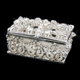 Pearls Silver Plated Jewelry Box Wedding Ring Holder