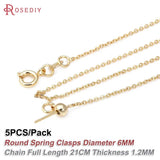 18K Copper Spring Clasps Lobster Chains Bracelets