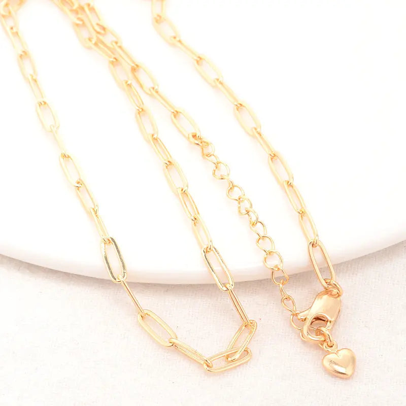 14K Brass Necklaces Finished Chains Jewelry Making Supplies