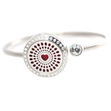 Love 25mm Magnet Crystal Stainless Aromatherapy Bangle