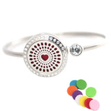 Love 25mm Magnet Crystal Stainless Aromatherapy Bangle
