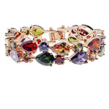 Zircon Water Drop Crystal Rose Bracelet For Women