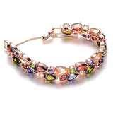 Zircon Water Drop Crystal Rose Bracelet For Women